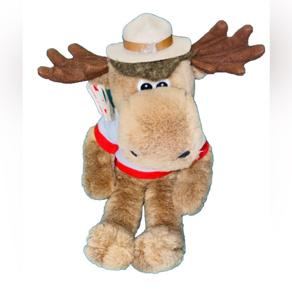 VINTAGE STUFFED ANIMAL HOUSE OF CANADA, CANADIAN MOOSE NEW WITH TAGS